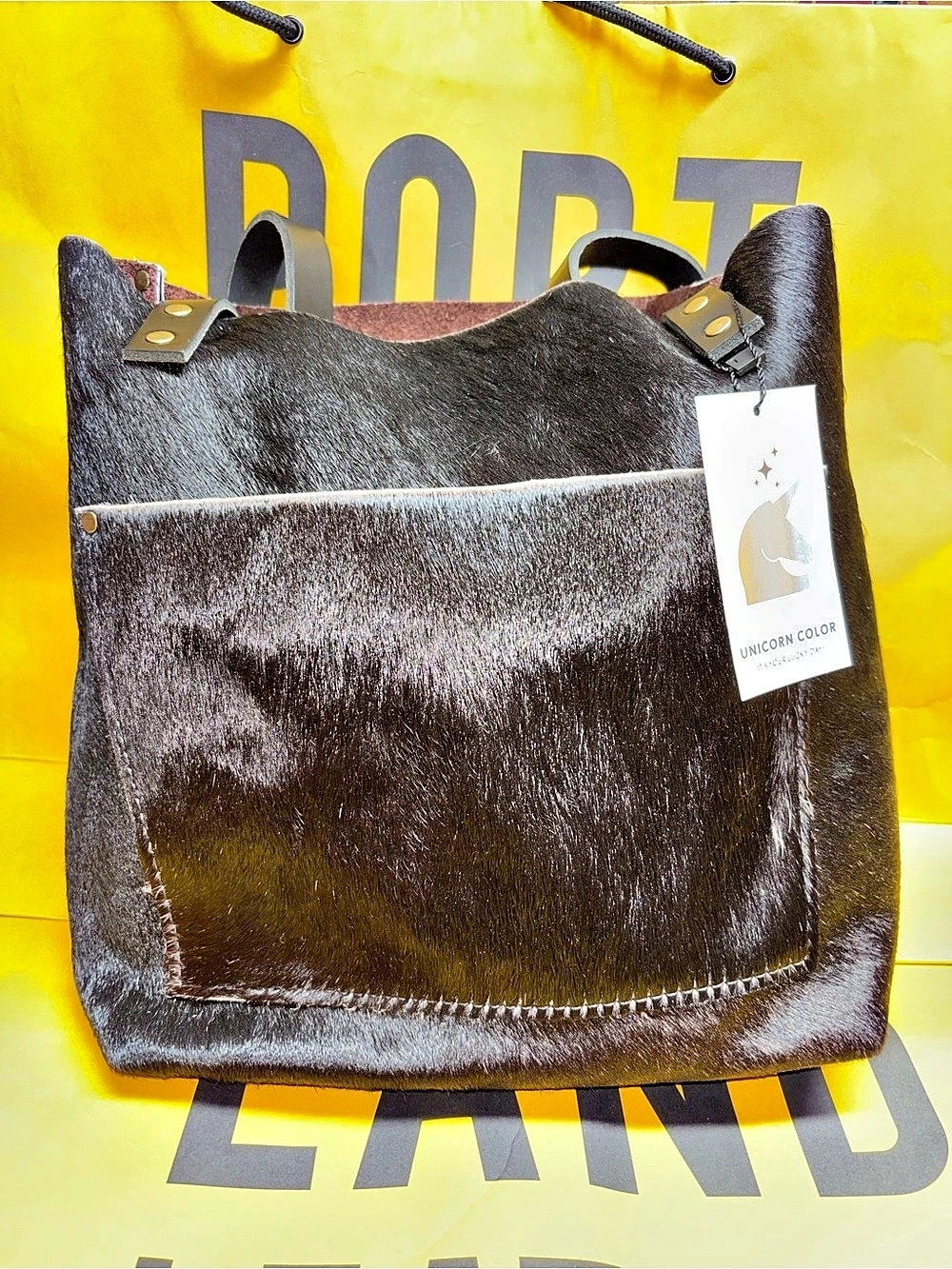 PORTLAND LEATHER TOTE BAG - SMALL - HAIR ON HIDE - HOH